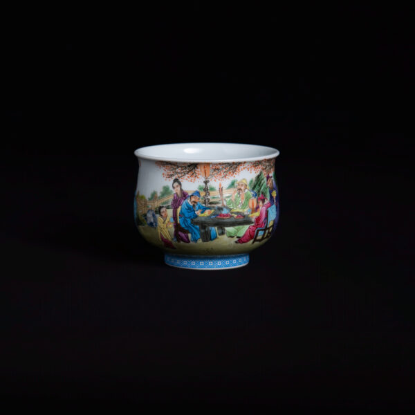 (From an Old Collection) Famille Rose Mid-Autumn Festival Banquet Cup