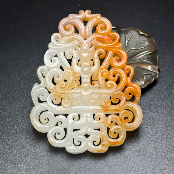 Huating Jade Dragon and Phoenix Pendant