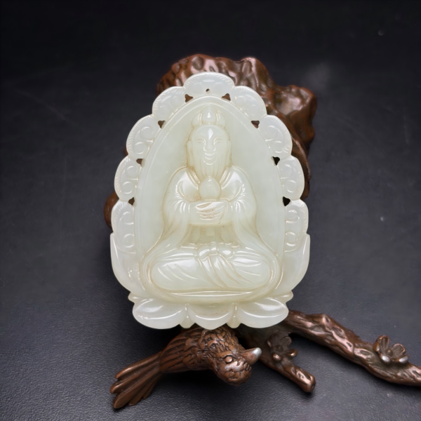 Hetao Jade Taoist Patriarch Pendant