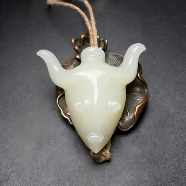 Heitan Jade Ox Head Pendant