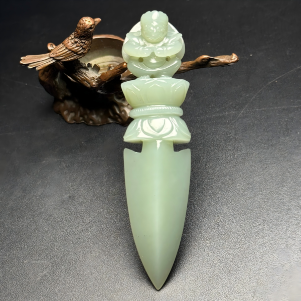 Huating Jade Garuda Vajra Staff Piece