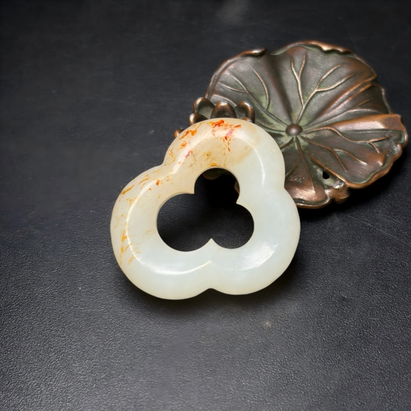 Huating Jade Flower Good Luck and Peace Charm
