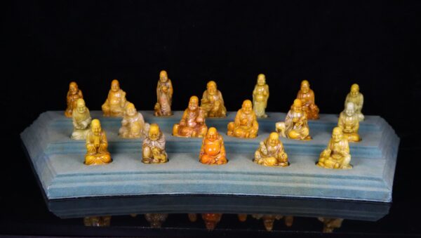 Shoushan Stone Eighteen Arhats Figurine
